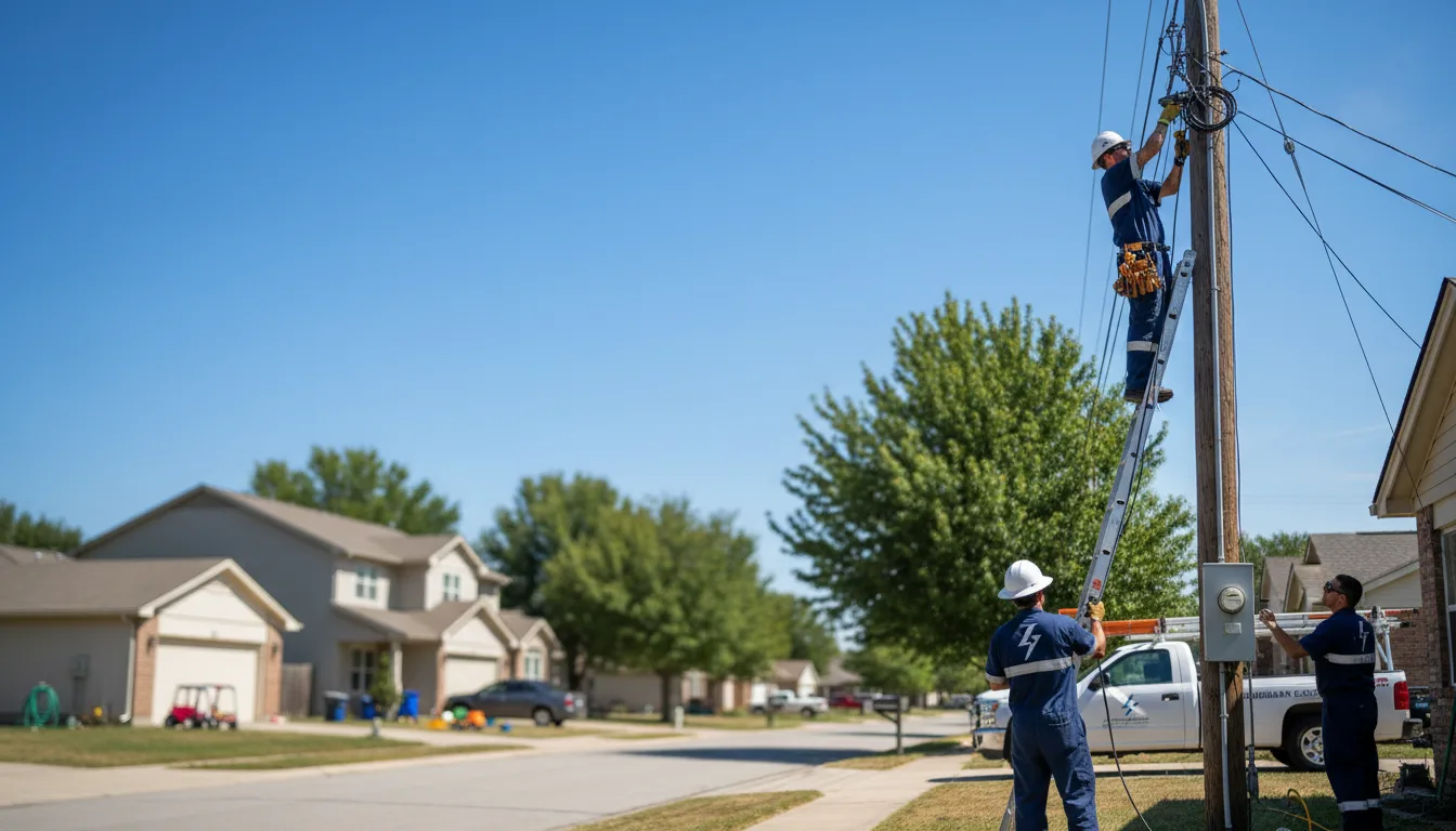 Residential electrician providing installation services in La Monte, MO